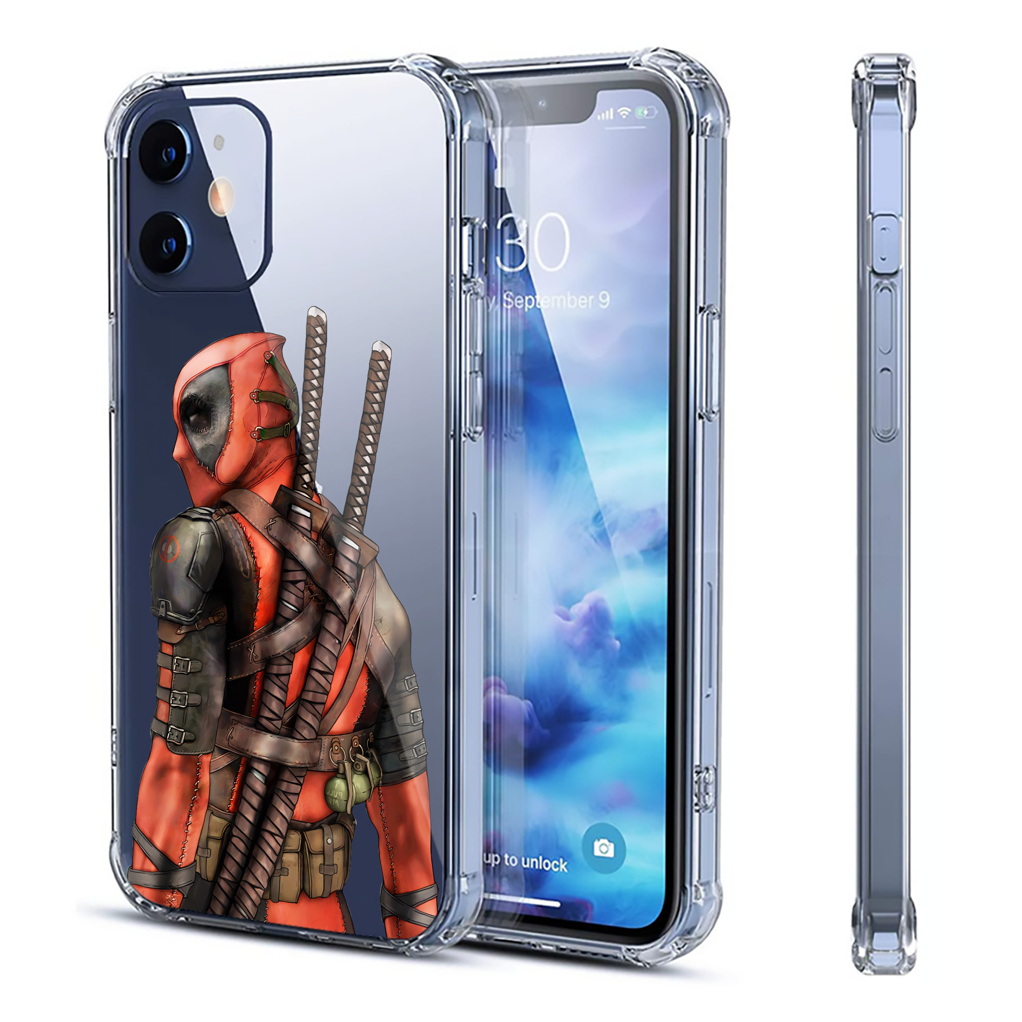 （画像用） Deadpool デッドプール 【iPhone 12シリーズ対応】透明スマホケース（クリアソフトケース）